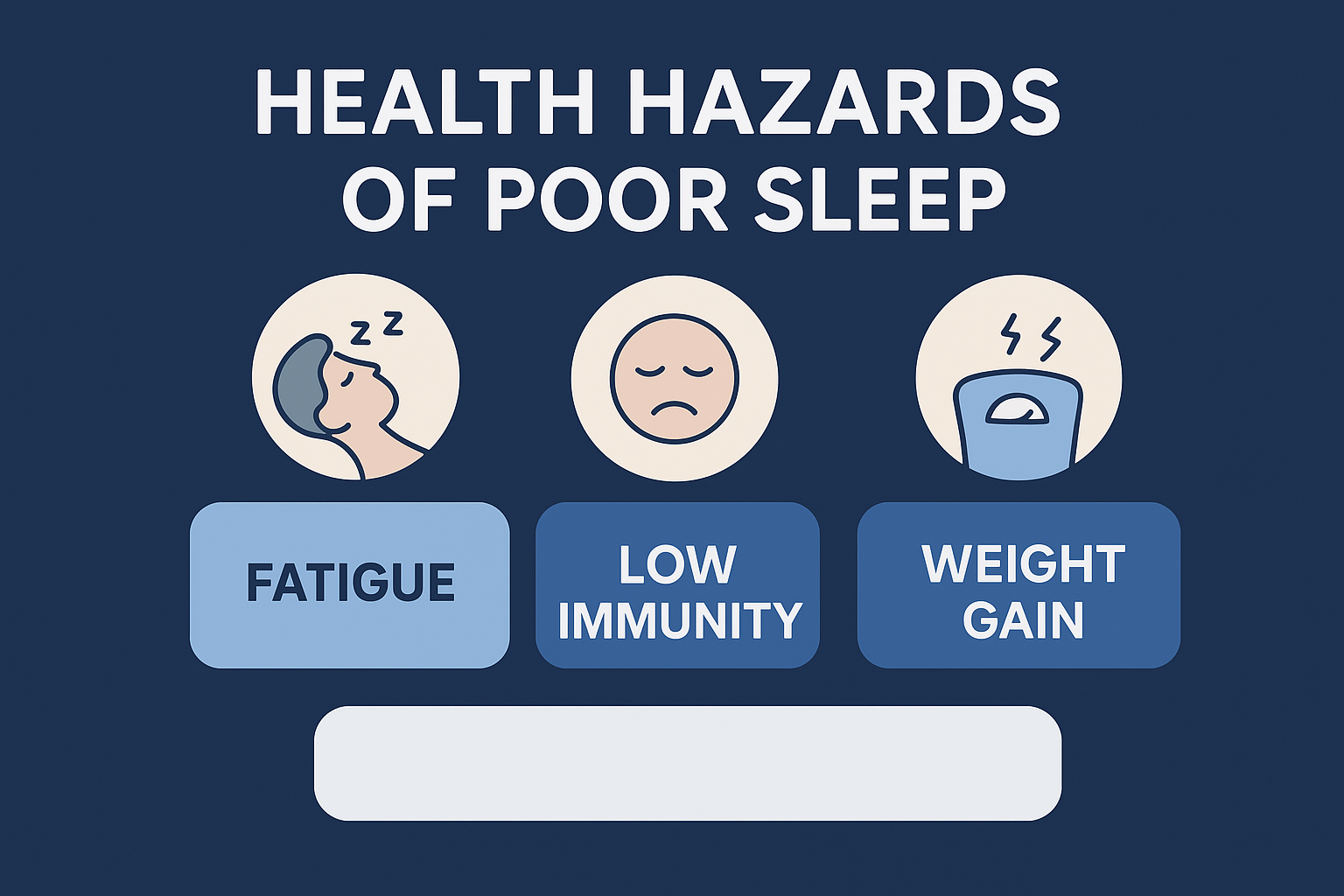 Infographic showing health hazards of not sleeping enough