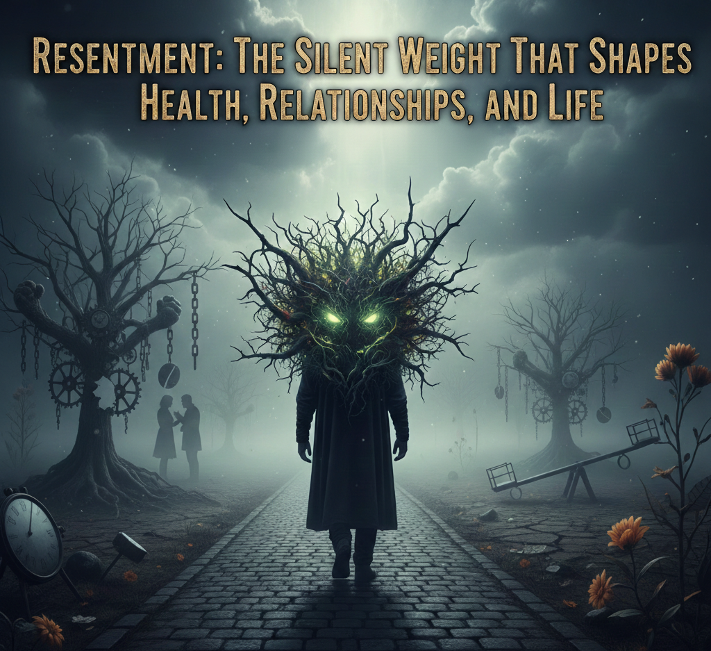 A personified dark image of resentment