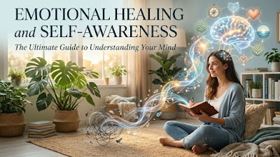Emotional Healing & Self Awarenes A lady sitting on a carpet and reflecting on her thoughts